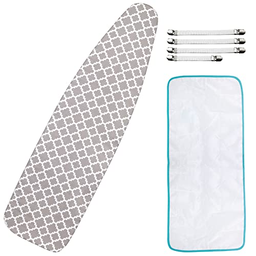 Extra-Wide Ironing Board Cover and Pad Replacement with Elasticized Edge 18" x 49" V8360