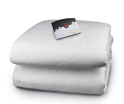 White Full Quilted Electric Heated Mattress Pad with Digital Controller N780