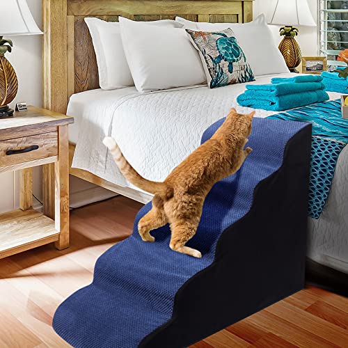 Chocolate Brown 5 Tier Non-Slip Pet Stairs R73319