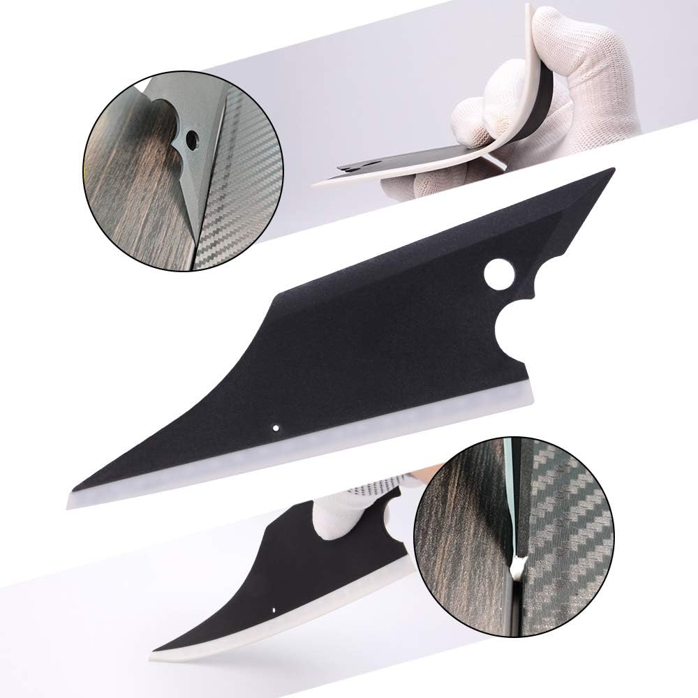 Vinyl Wraps Applicator Tool Kit with Felt Squeegees, Plastic Scraper, Wrap Knife and Blades, Magnetic Holders, Cleaning Cloth, Gloves and Finger Sleeve A8043