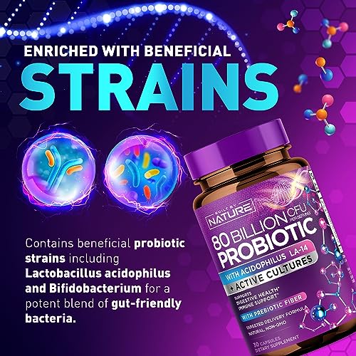 80 Billion CFU Probiotic Supplement - 30 Capsules V320714