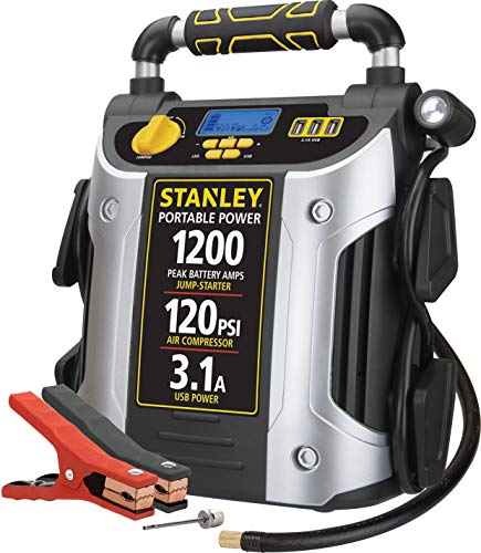 1200 Peak Amp Automotive Jump Starter with 120 PSI Air Compressor B65301
