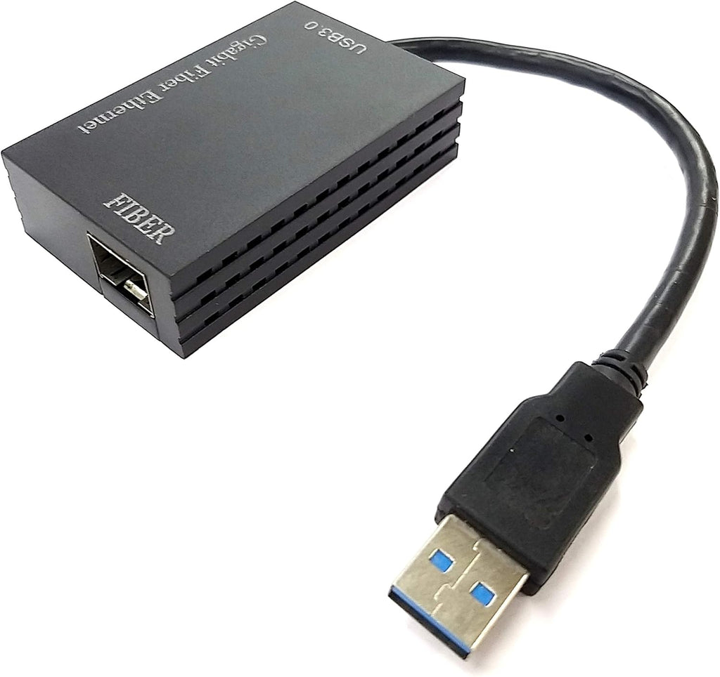 USB 3.0 to SFP Gigabit Fiber Ethernet Adapter 10/100/1000Mbps RJ-45 Network Card U363