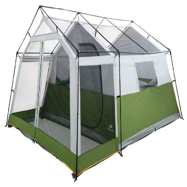 8-Person Family Cabin Camping Tent with Screen Porch and Carry Bag U6160
