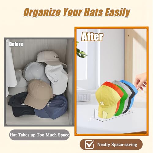 2 Pack Acrylic Hat Organizer for 14 Baseball Caps J494