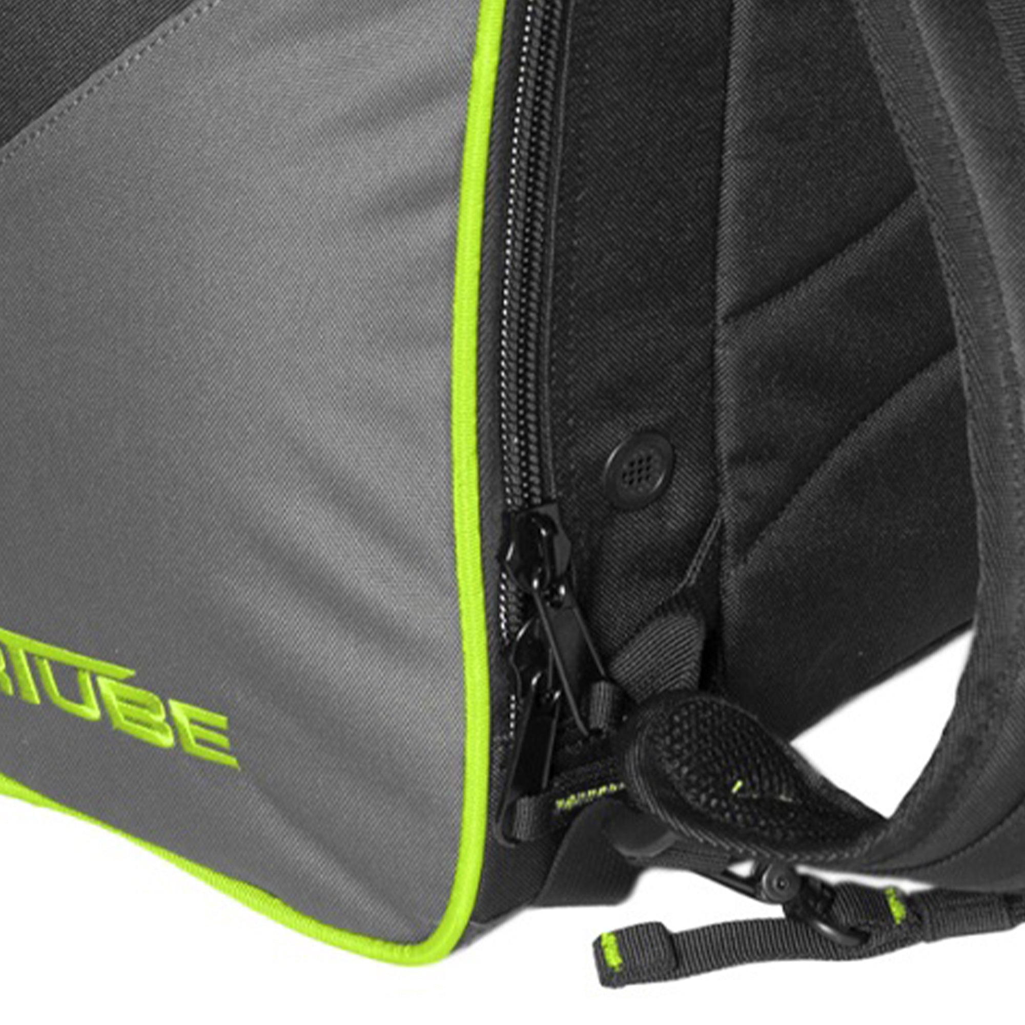 Green/Black Padded Ski Boot & Gear Backpack Bag L262