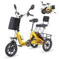 350W Folding Electric Tricycle with 480Wh Removable Battery and 2 Seats E86082