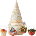 Four Seasons Gnome Statue with 4 Baskets Figurine 16.5 Inch Multicolor G261