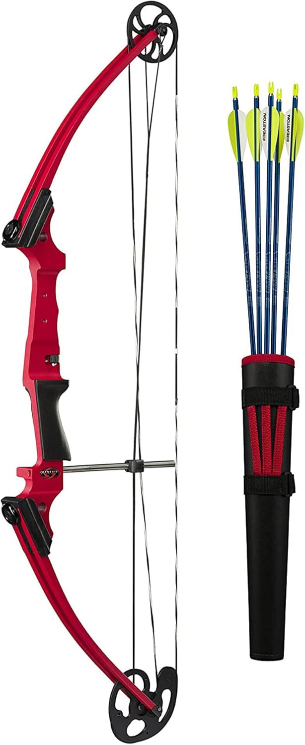 Red 4 Pack Adjustable Draw Length Compound Bow L346