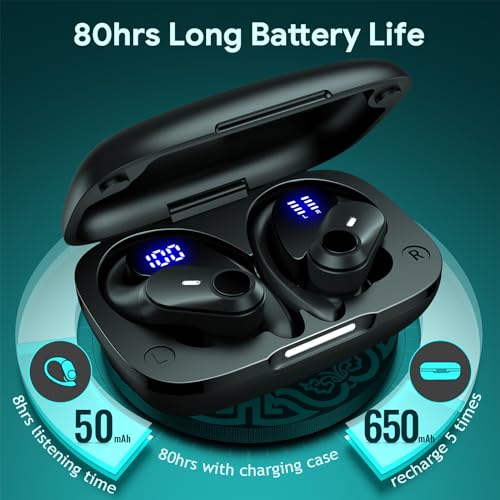 Active Noise Cancelling Wireless Earbuds with Charging Case Black S4901