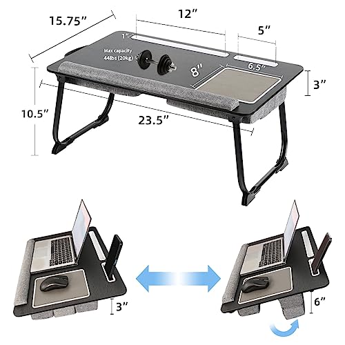 3 in 1 Foldable Adjustable Height Lap Desk with Cushion Q135