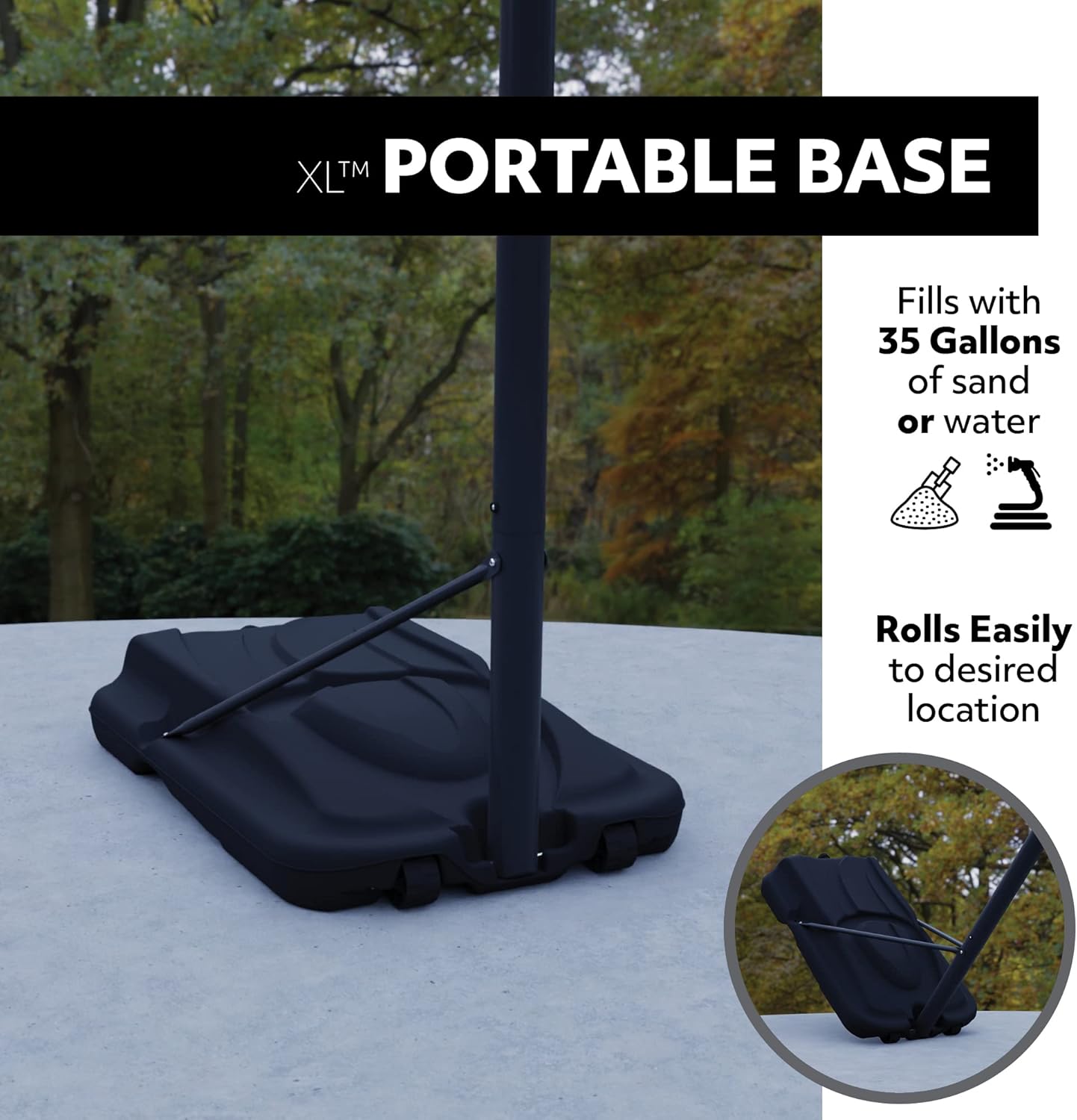 50 Inch Shatter Proof Portable Basketball Hoop T2415