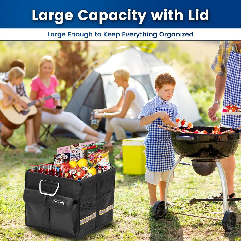 Black 35cm 36L Collapsible Car Trunk Organizer with Lid O908