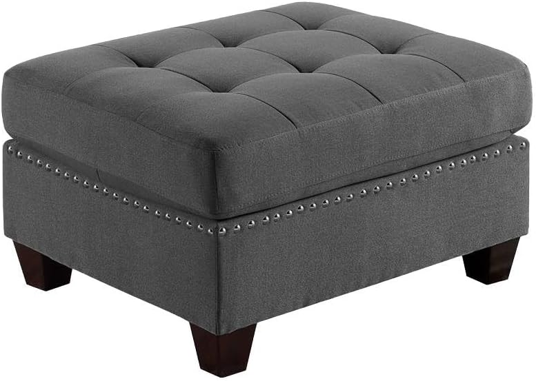 Gray Linen Like Fabric Modular Sectional 6pc Set P144204