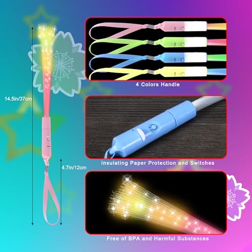 24 PCS Glow Fiber Optic Wands J871201