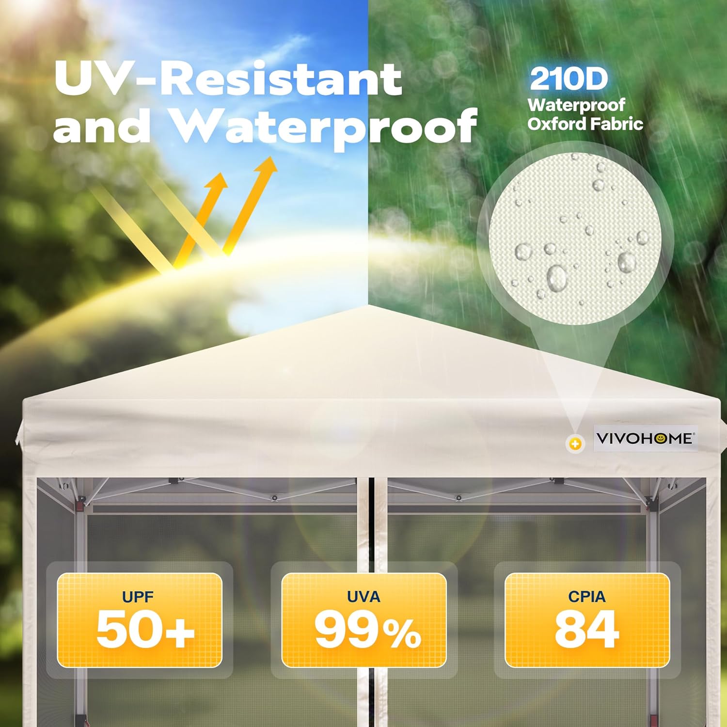 12x12ft Pop-Up Gazebo Screen Tent with Mosquito Netting T4589
