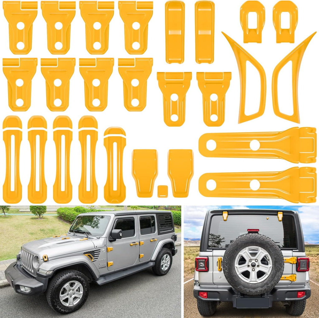 White 26PCS Exterior Decoration Trim Kit for Jeep Wrangler JL JLU F287614