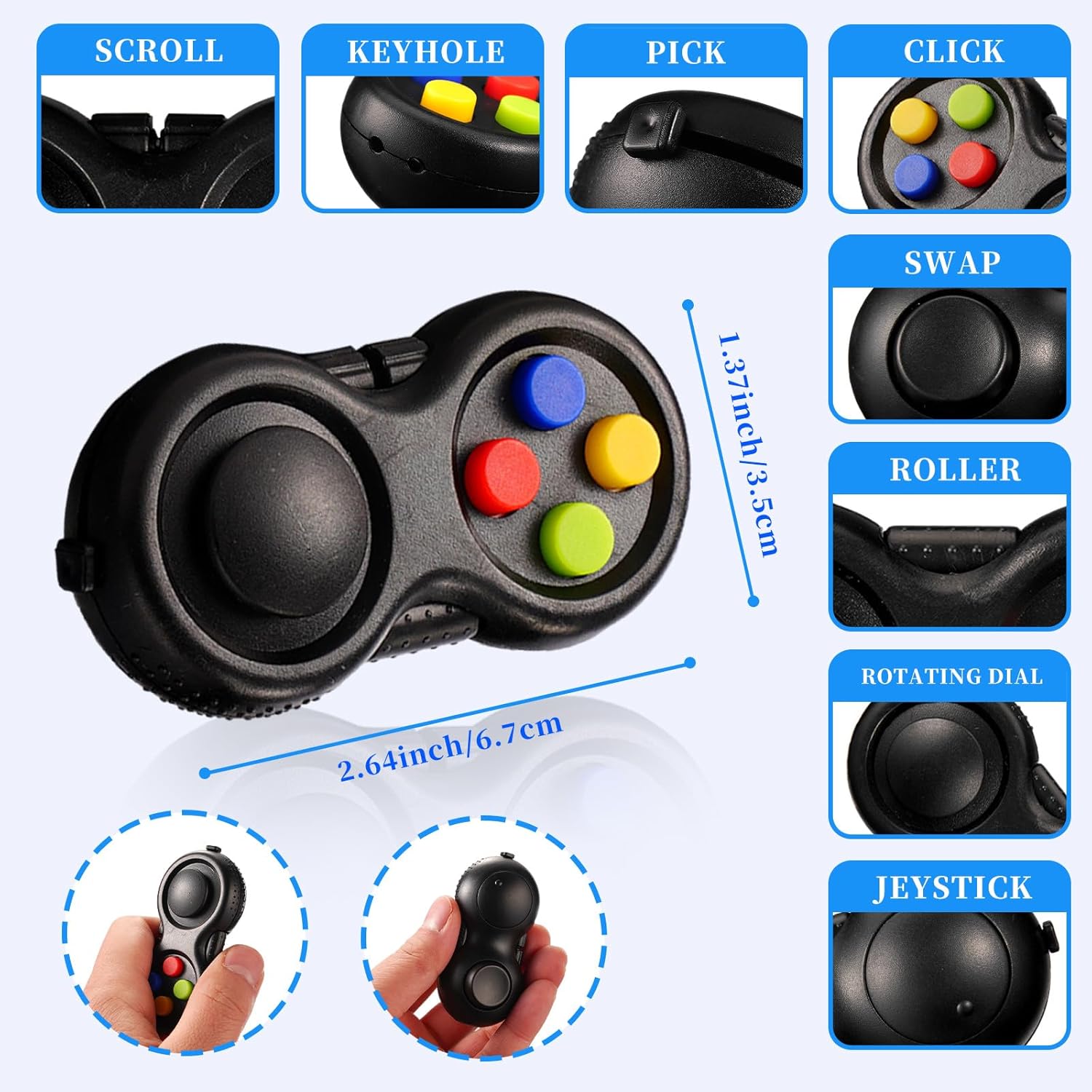 7Pack Fidget Toys Set Sensory Toys for Kids Adults Autistic ADHD Stress Relief Toys T749629