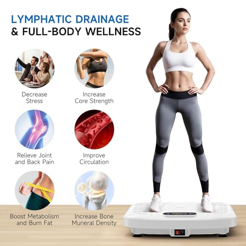 Vibration Plate Exercise Machine with 199 Adjustable Speeds, 450 Lbs Capacity N772