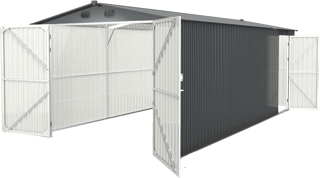 Heavy-Duty Metal Garage Shed 20'x10' U894