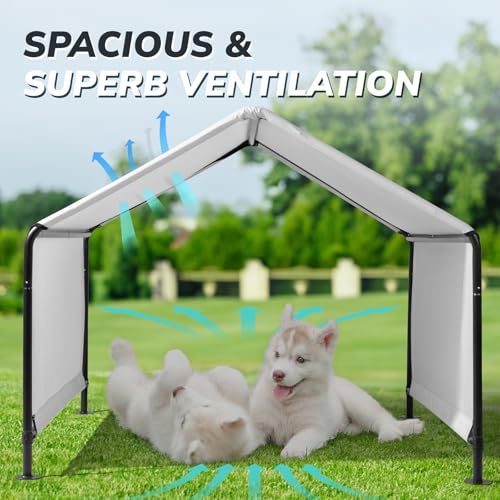 Gray Dog Tent with Waterproof Cover I84325