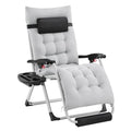 Gray Folding Reclining Lounge Chair with Removable Pad G170