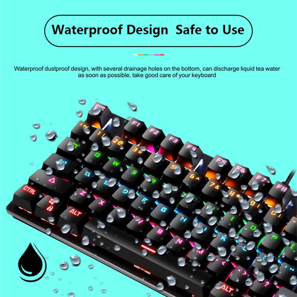 87-Key Gaming Mechanical Keyboard with Backlit LED J951