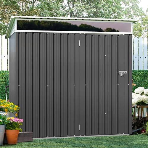 5x3 FT Outdoor Storage Shed with Window, Slate Gray C795737