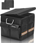 Black 35cm 36L Collapsible Car Trunk Organizer with Lid O908