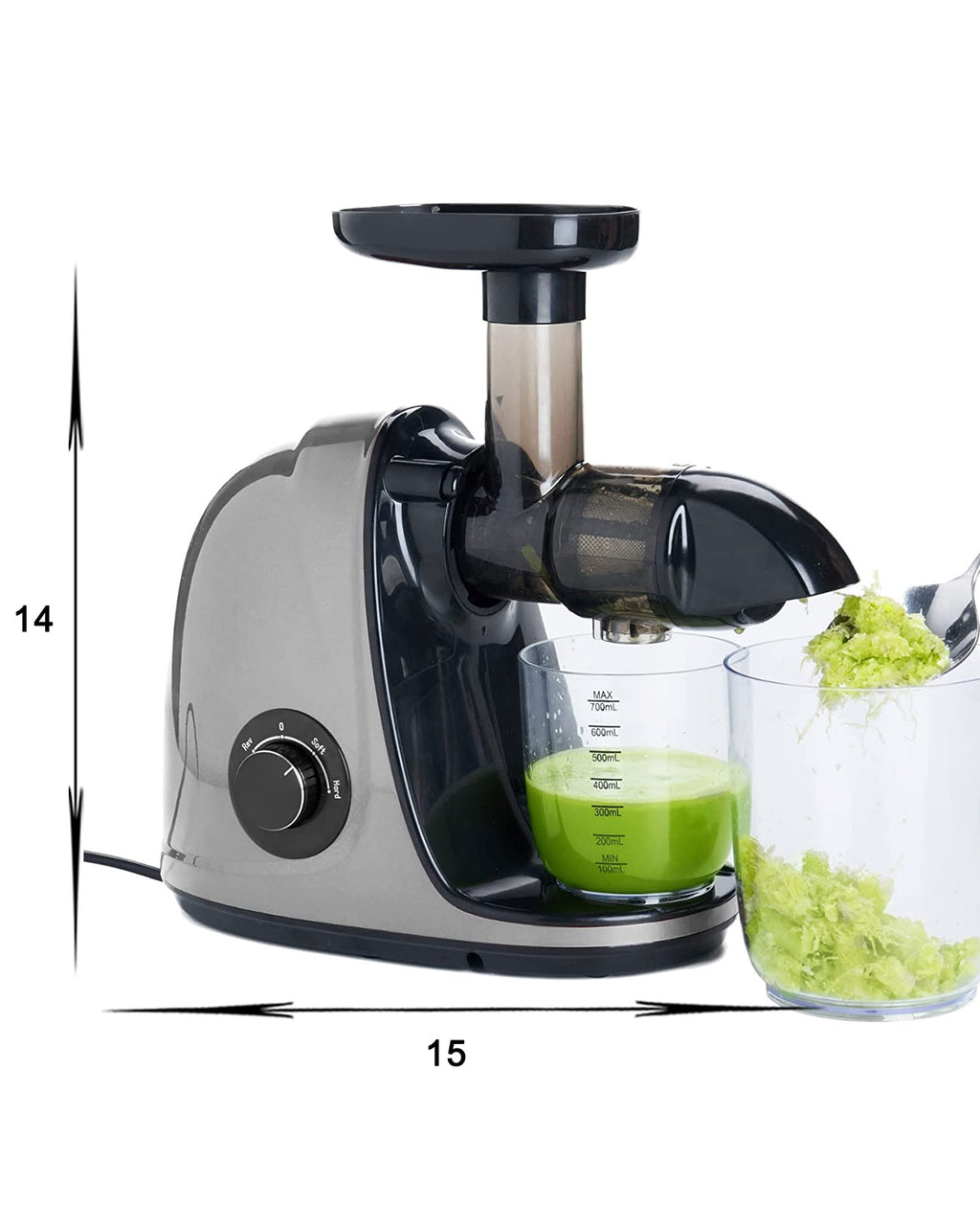 Cold Press Slow Juicer with 2-Speed Modes (Grey) J50692