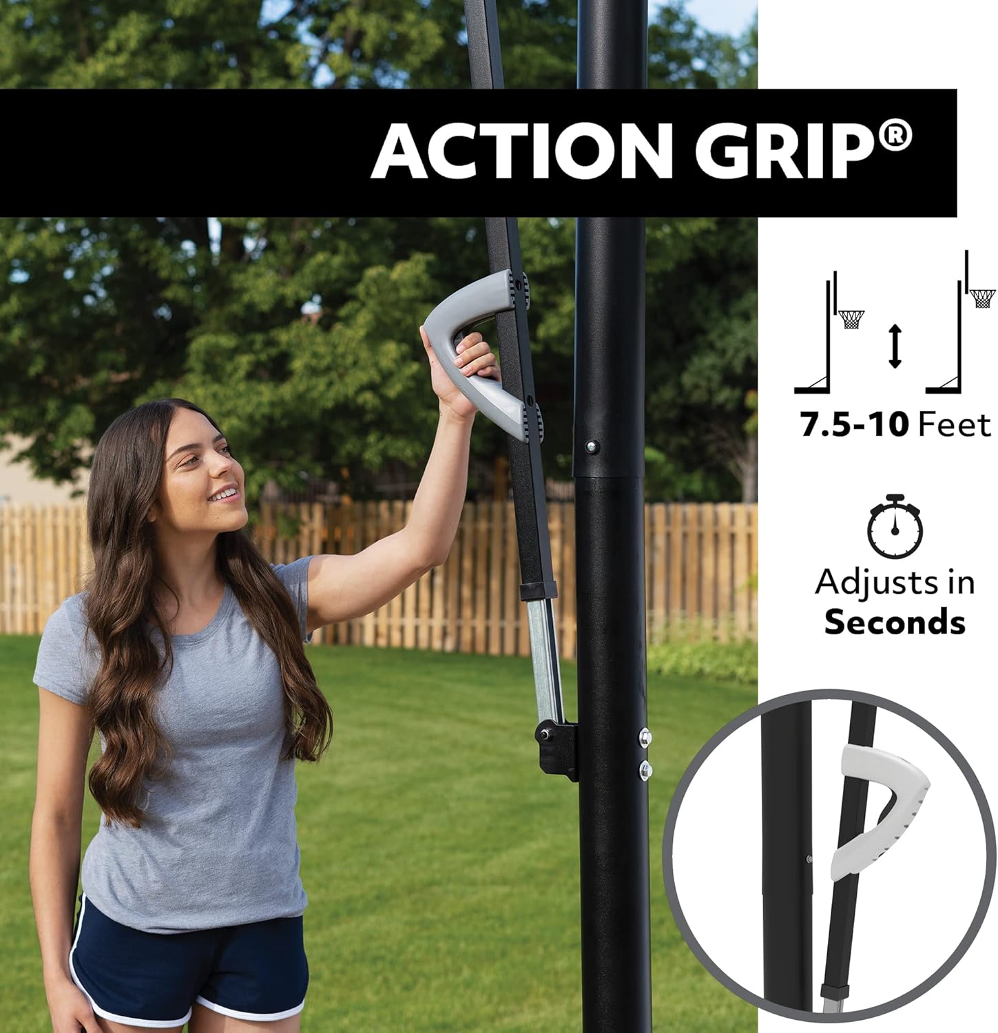 50 Inch Shatter Proof Portable Basketball Hoop T2415