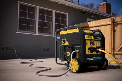 9000-Watt Electric Start Tri Fuel Portable Open Frame Inverter Generator A5121