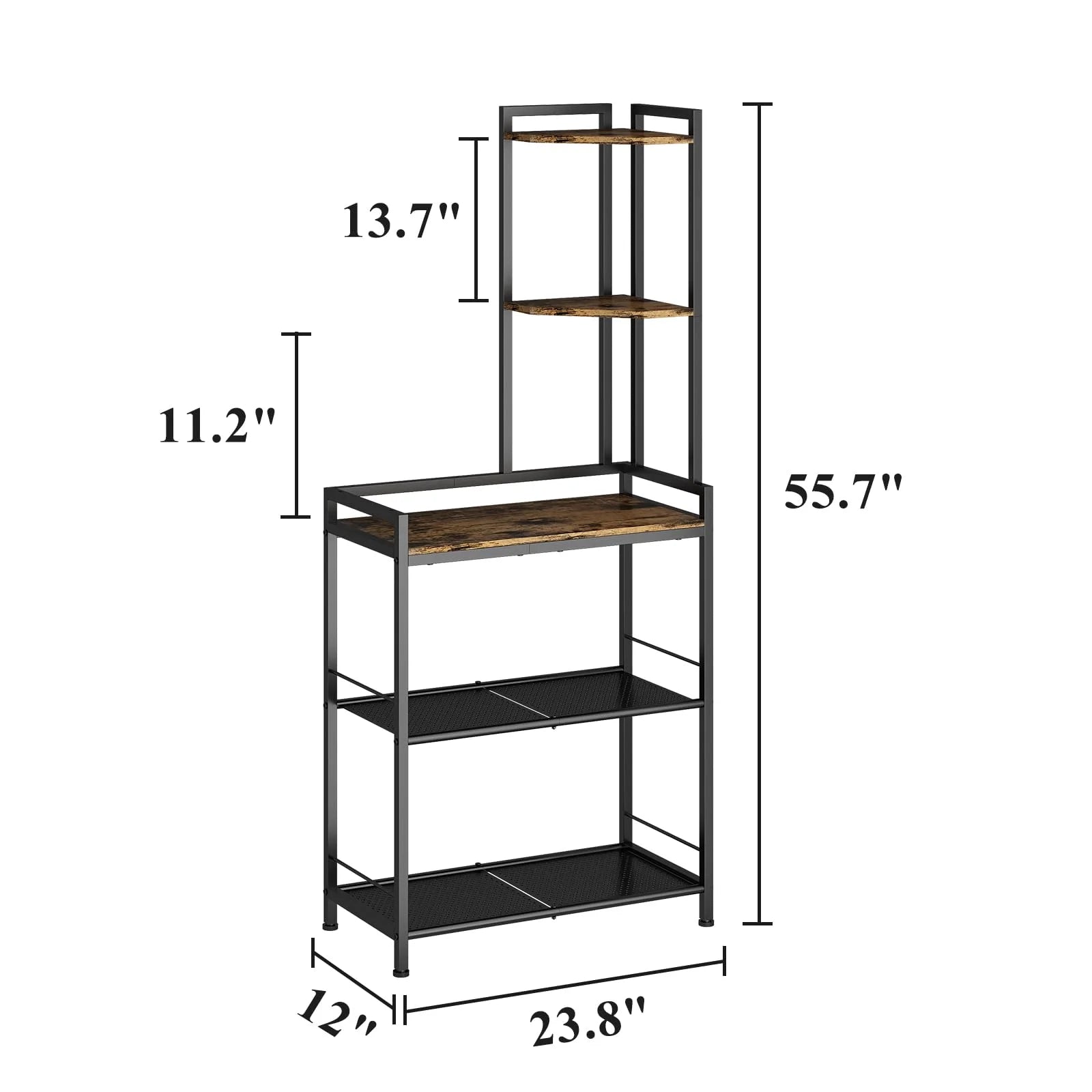 Black 5 Tier Corner Shelf W224159