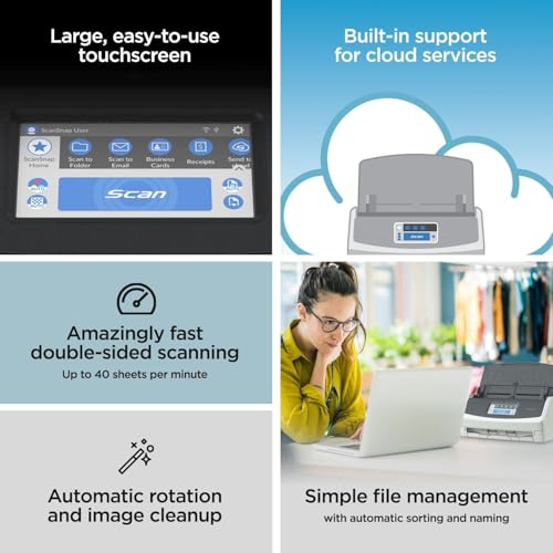 Large Touchscreen Document Scanner, Black O915930