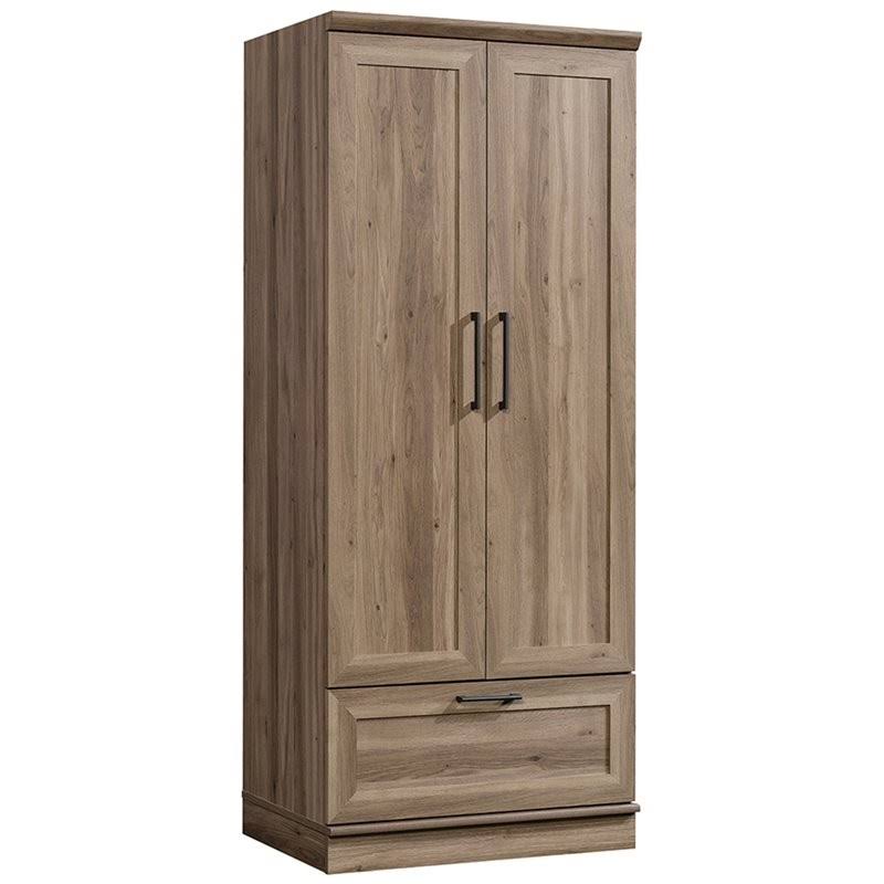 Wardrobe Armoire with 1-Drawer in Salt Oak E8775