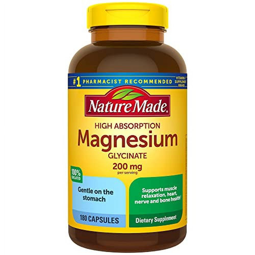 Magnesium Glycinate 200 mg, 180 Capsules F36304