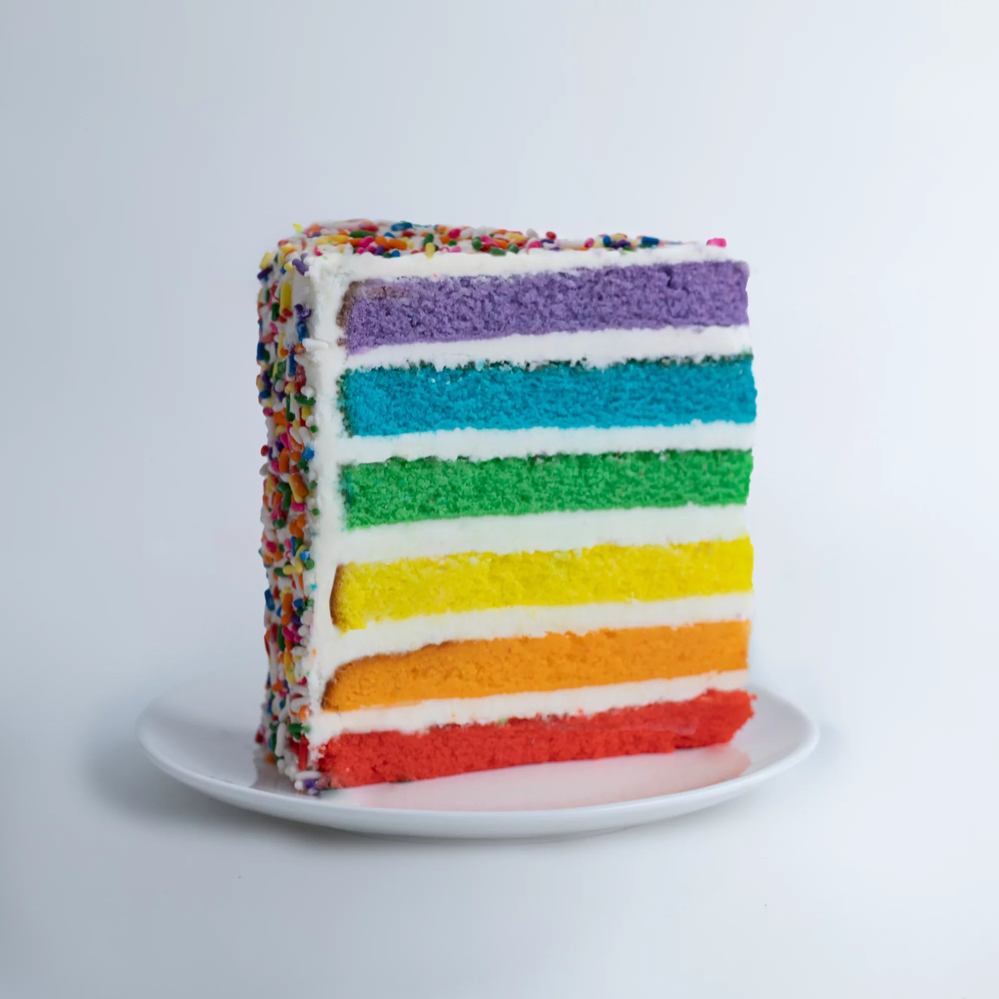 Small 6” Vanilla Rainbow Cake J21255