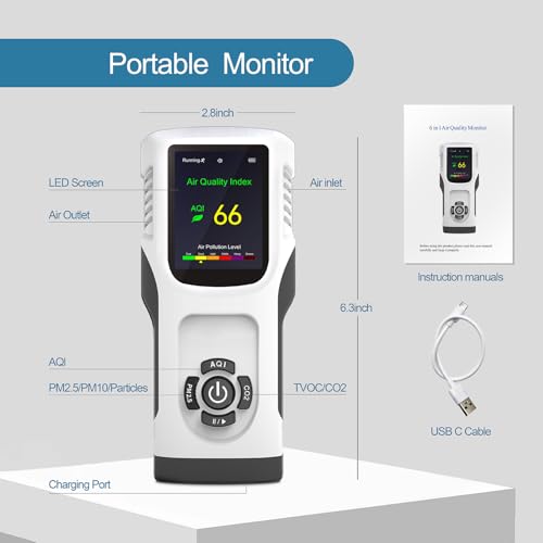 3000mAh Air Quality Monitor with LED Screen I11593