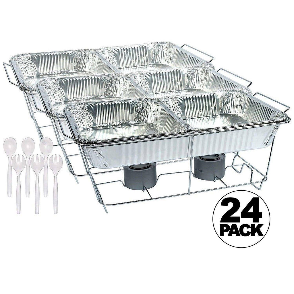 24 PC Disposable Aluminum Chafing Dish Set Z535