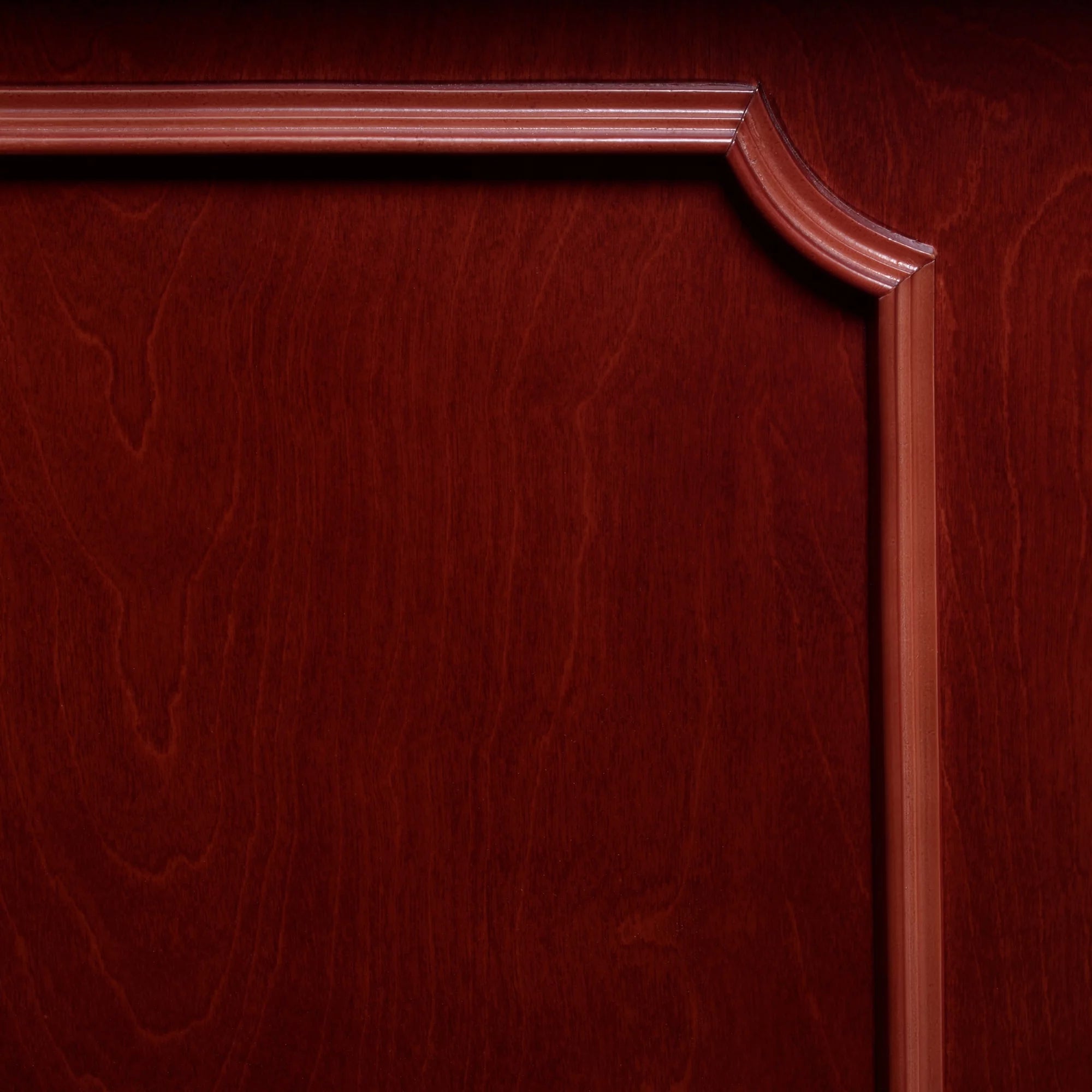 Mahogany L Shape Desk with Double Pedestal Drawer Unit A18701