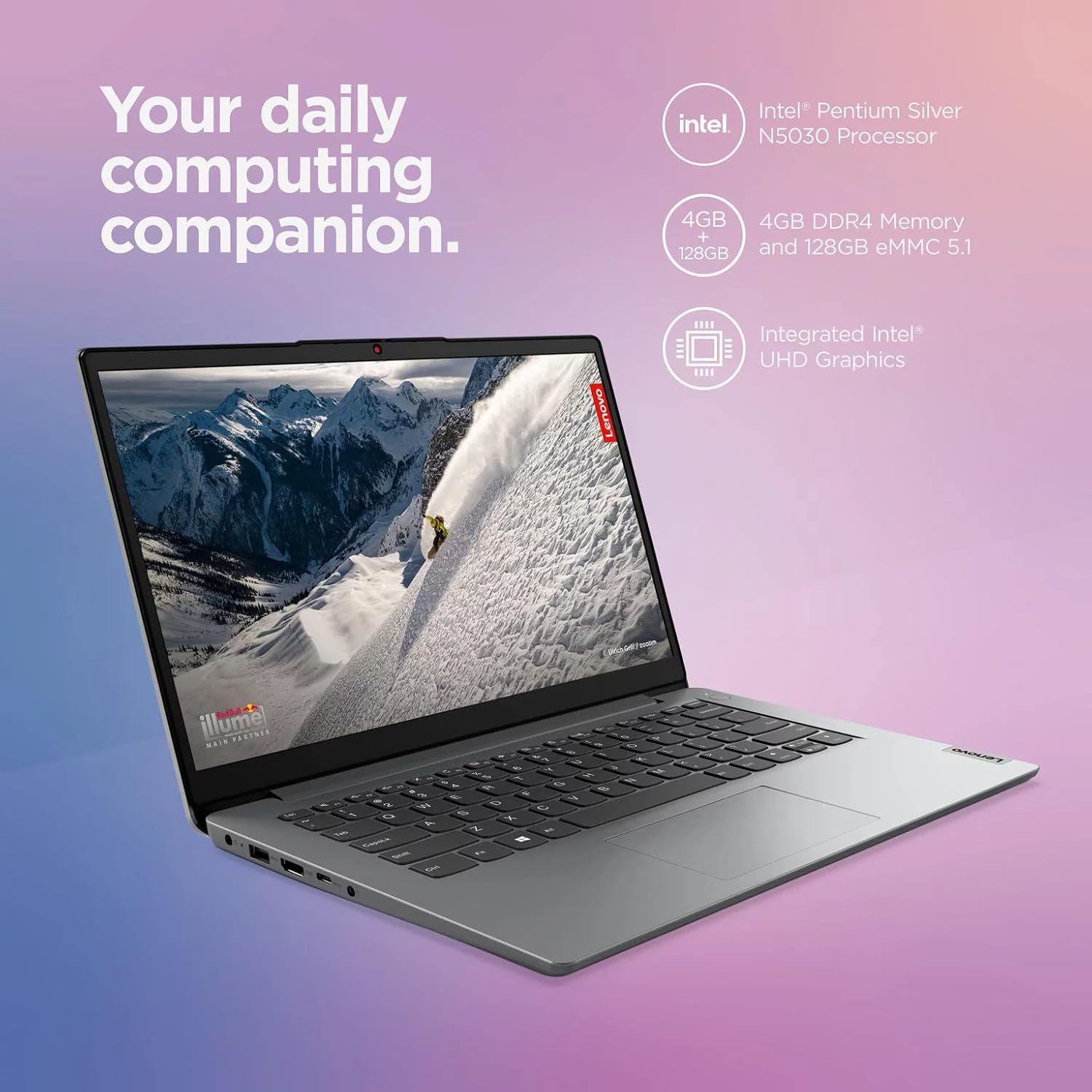14" HD Ultra-Light Laptop, Intel Pentium N5030 4-Core, 4GB RAM, 256GB Storage, Win11 S Y9933