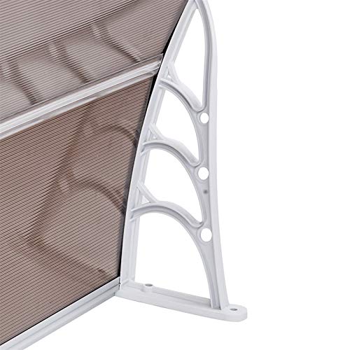 35" x 40" Polycarbonate White & Gray Awning Canopy X523