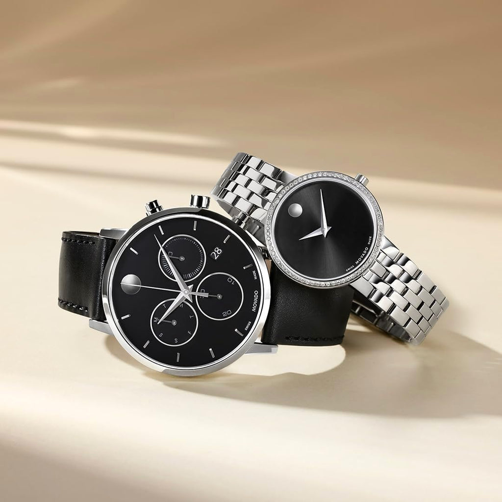 Swiss Quartz Chronograph Watch, Calfskin Strap, 42mm N16271