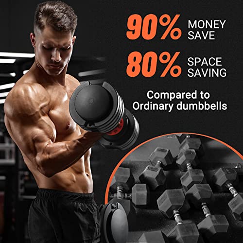 55 lbs Pair Adjustable Dumbbell I523909