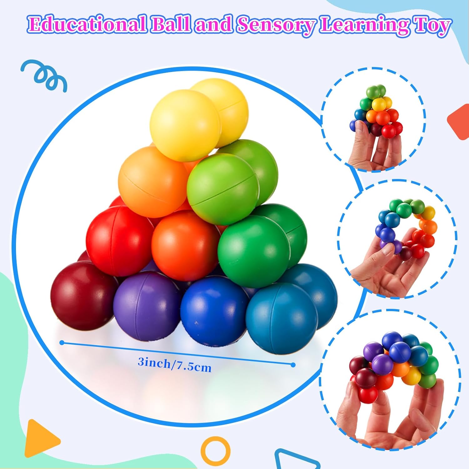 7Pack Fidget Toys Set Sensory Toys for Kids Adults Autistic ADHD Stress Relief Toys T749629