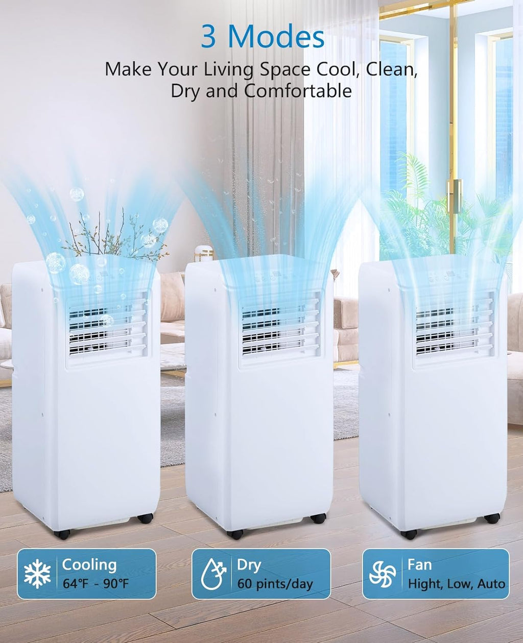 Portable Air Conditioner 10000 BTU with Remote Control V931