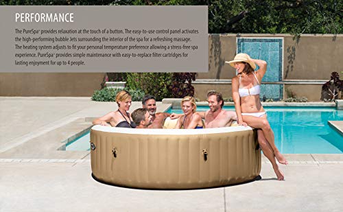 4 Person Inflatable Portable Hot Tub, 77in x 28in K5569