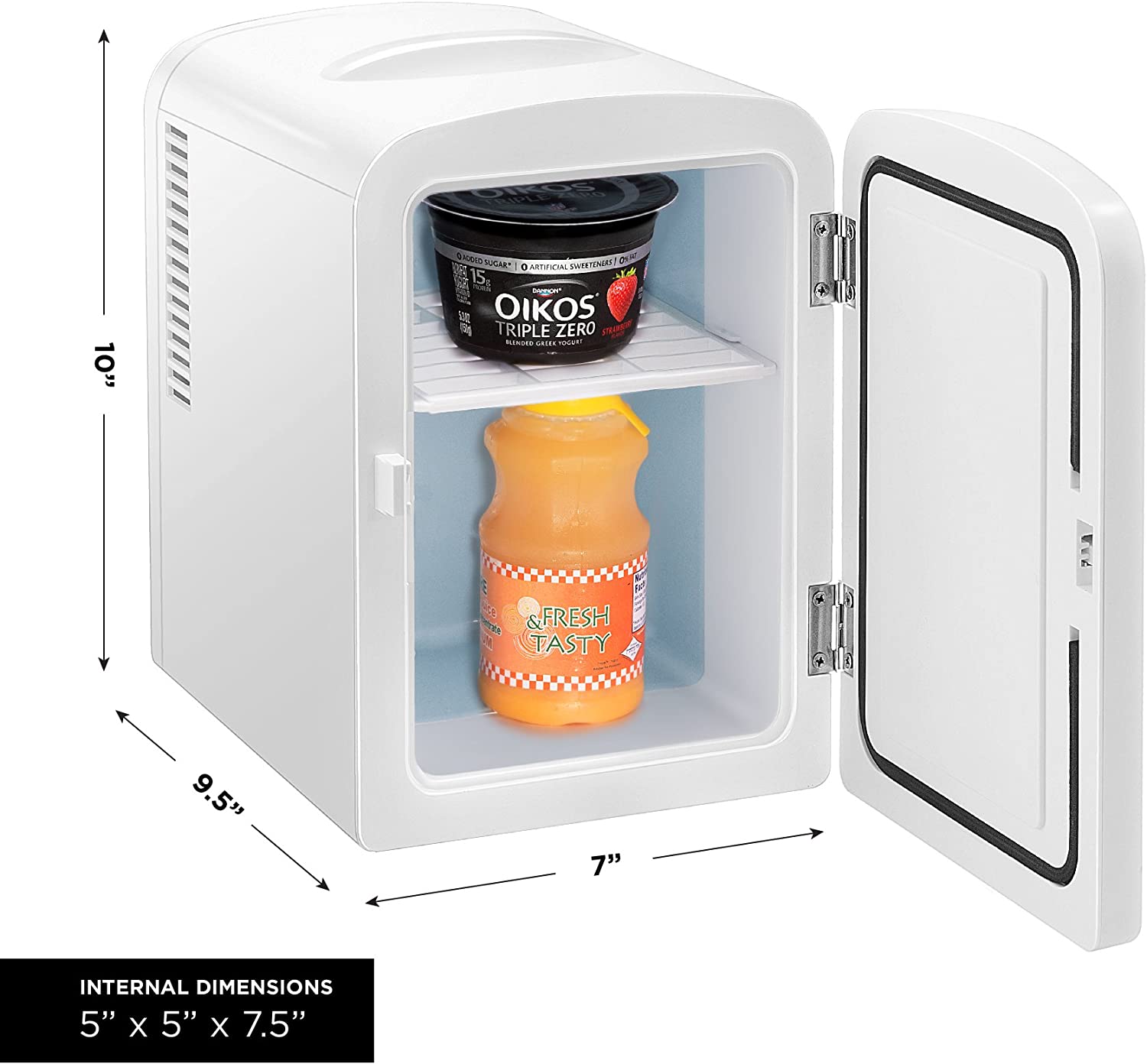 White 4L Portable Mini Fridge with Warming Function D9241