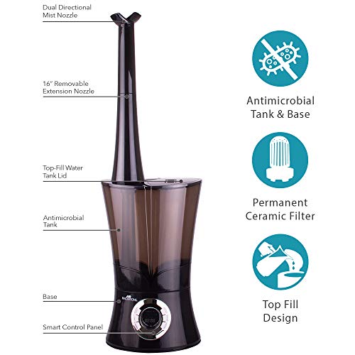 Black Cool Mist Ultrasonic Digital Humidifier U2008