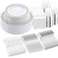 350pcs Silver Party Dinnerware Set B44653